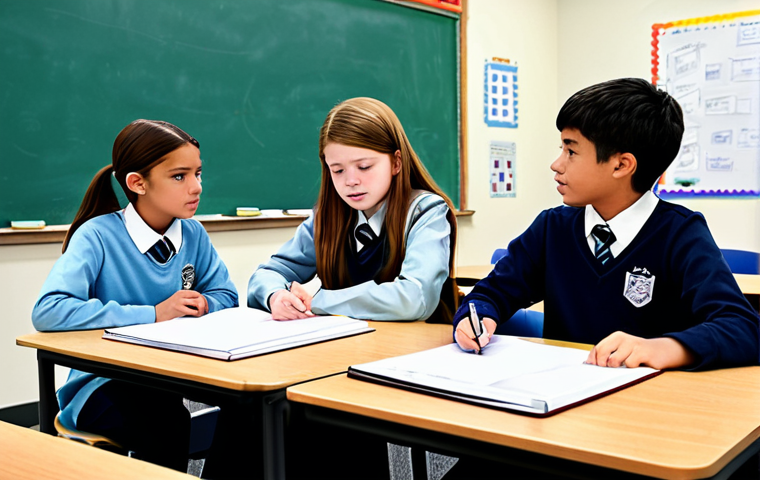 중학교 학생 생활 지도 방안 - Student-Teacher Consultation**
"A middle school student, fully clothed in a modest school uniform, ... 중학교 학생 생활 지도 방안 - Student-Teacher Consultation**
"A middle school student, fully clothed in a modest school uniform, ...