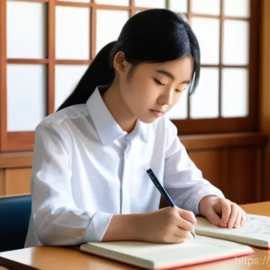 중학교 학생 맞춤 지도법 - **Prompt: Hybrid Learning: Japanese Student Blending Traditional Notes and AI Drill**
A focused ...
