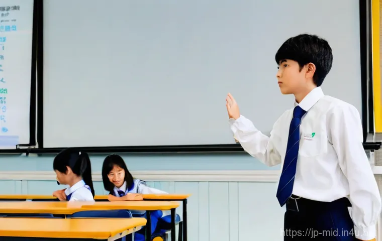중학교 창업 교육 - **Prompt:** A dynamic and colorful scene inside a bustling Japanese junior high school classroom. A ... 중학교 창업 교육 - **Prompt:** A dynamic and colorful scene inside a bustling Japanese junior high school classroom. A ...