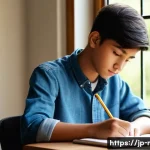 중학교 학습 심리학 - **Prompt:** A focused high school student (around 15-16 years old) is sitting at a clean, well-organ...