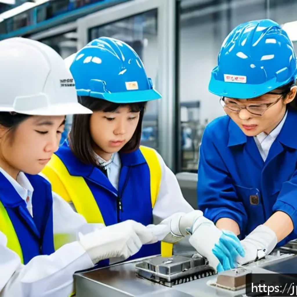 중학교 진로 체험 활동 - A group of Japanese middle school students participating in a workplace experience program at a loca...
