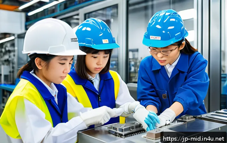 중학교 진로 체험 활동 - A group of Japanese middle school students participating in a workplace experience program at a loca...